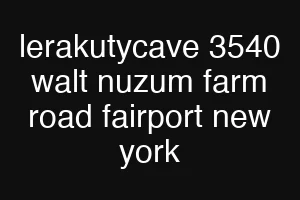 lerakutycave 3540 walt nuzum farm road fairport new york